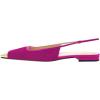 imageFSJ Women Slingback Flats Square Closed Toe Shiny Two Toned Flats Sandals Slip On Block Low Heel Comfort Office Work Date Fashion Dressy Shoes Size 416 USFuchsia