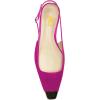 imageFSJ Women Slingback Flats Square Closed Toe Shiny Two Toned Flats Sandals Slip On Block Low Heel Comfort Office Work Date Fashion Dressy Shoes Size 416 USFuchsia