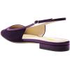 imageFSJ Women Slingback Flats Square Closed Toe Shiny Two Toned Flats Sandals Slip On Block Low Heel Comfort Office Work Date Fashion Dressy Shoes Size 416 USPurple