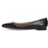 imageFSJ Women Cute Dress Pump Shoes Scalloping Round Toe Suede Ballet Flats for Comfort Flat Shoes Size 415 USBlackmatte