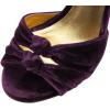 imageFSJ Women Velvet Heeled Sandals Ankle Strap High Block Open Toe Dress Pumps Chunky Heel Double Knot Bridal Wedding Dress Shoes Size 416 USPurple