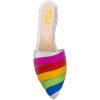 imageFSJ Women Fashion Pointed Toe Rainbow Mules Colorful Snake Print Flat Shoes Spring Summer Flats