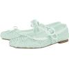 imageFSJ Women Rhinestones Mesh Ballet Flats Sparkly Square Toe Crystal Embellished Bowtie Mary Jane with Buckled Strap Comfy Studded Ballerina Shoes Size 415 US
