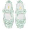imageFSJ Women Rhinestones Mesh Ballet Flats Sparkly Square Toe Crystal Embellished Bowtie Mary Jane with Buckled Strap Comfy Studded Ballerina Shoes Size 415 US