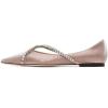 imageFSJ Women Trendy Pointed Toe Ballet Flats Crystal Crossover Straps Slip On Walking Shopping Girls Shoes Size 415 M US