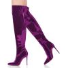 imageFSJ Women Stiletto Heel Over The Knee Thigh High Boots Pointed Toe Patent Leather Club Dress Shoe Size 415 US