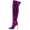 imageFSJ Women Stiletto Heel Over The Knee Thigh High Boots Pointed Toe Patent Leather Club Dress Shoe Size 415 US