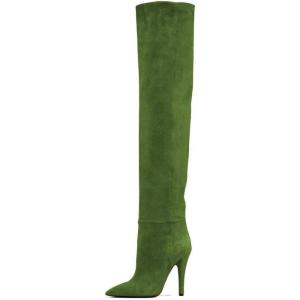 imageFSJ Women Sexy Thigh High Long Boots Over The Knee Cone High Heels Stretch Winter Dress Shoes Size