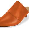 imageFSJ Women Vintage Slip on Pumps Mules Slide Slipper Pointed Closed Toe Kitten Low Heel Sandals Ladies Girls Evening Party Classic Dress Shoes Size 415 US