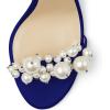 imageFSJ Women Fashion Dressy High Heel Stiletto Open Toe Pump Sandal Full Pearls Ankle Strap Back Zipper Party Wedding Shoes Size 415 US