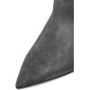 imageFSJ Women Over The Knee Boots Classic High Cone Heels Closed Pointed Toe Fancy Pull On Party Shoes Size 415 M USGray Black