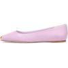 imageFSJ Women Square Closed Toe Flats Comfortable Soft Leather Ballet Flats Solid Slip On Daily Office Casual Shoes Size 415 USLavender Captoe