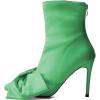 imageFSJ Women Chic Bowknot Pointed Toe Stiletto High Heel Ankle Boots Back Zipper Casual Walking Ladies Shoes Size 415 USGreen
