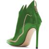 imageFSJ Women Fashion Ankle Boots Pumps Sexy Stiletto High Heel Color Rhinestones Closed Pointed Toe Rhinestone Booties Zipper Shoes Size 415 USGreen