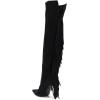 imageFSJ Women Over The Knee High Stiletto Heels Back Tassels Long Boots Sexy Thigh High Strech Club Party Shoes Size 415 USBlack