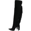 imageFSJ Women Over The Knee High Stiletto Heels Back Tassels Long Boots Sexy Thigh High Strech Club Party Shoes Size 415 USBlack