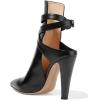 imageFSJ Women Pointed Toe Chunky High Heel Strappy Dress Bootie Pump Ankle Wrap Slingback Sandal Shoes Size 415 M USBlack