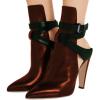 imageFSJ Women Pointed Toe Chunky High Heel Strappy Dress Bootie Pump Ankle Wrap Slingback Sandal Shoes Size 415 M USBrown Green