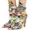 imageFSJ Women Pointed Toe Chunky High Heel Strappy Dress Bootie Pump Ankle Wrap Slingback Sandal Shoes Size 415 M USCartoon