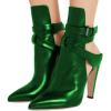 imageFSJ Women Pointed Toe Chunky High Heel Strappy Dress Bootie Pump Ankle Wrap Slingback Sandal Shoes Size 415 M USDark Green