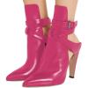 imageFSJ Women Pointed Toe Chunky High Heel Strappy Dress Bootie Pump Ankle Wrap Slingback Sandal Shoes Size 415 M USDeep Pink