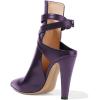 imageFSJ Women Pointed Toe Chunky High Heel Strappy Dress Bootie Pump Ankle Wrap Slingback Sandal Shoes Size 415 M USIndigo