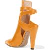 imageFSJ Women Pointed Toe Chunky High Heel Strappy Dress Bootie Pump Ankle Wrap Slingback Sandal Shoes Size 415 M USOrange
