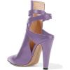 imageFSJ Women Pointed Toe Chunky High Heel Strappy Dress Bootie Pump Ankle Wrap Slingback Sandal Shoes Size 415 M USPurple