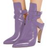 imageFSJ Women Pointed Toe Chunky High Heel Strappy Dress Bootie Pump Ankle Wrap Slingback Sandal Shoes Size 415 M USPurple