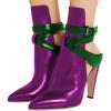 imageFSJ Women Pointed Toe Chunky High Heel Strappy Dress Bootie Pump Ankle Wrap Slingback Sandal Shoes Size 415 M USPurple Green
