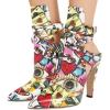 imageFSJ Women Pointed Toe Chunky High Heel Strappy Dress Bootie Pump Ankle Wrap Slingback Sandal Shoes Size 415 M USSweet Heart