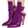 imageFSJ Women Pointed Toe Chunky High Heel Strappy Dress Bootie Pump Ankle Wrap Slingback Sandal Shoes Size 415 M USViolet