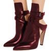 imageFSJ Women Pointed Toe Chunky High Heel Strappy Dress Bootie Pump Ankle Wrap Slingback Sandal Shoes Size 415 M USWine