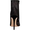imageFSJ Women Fashion High Heel Ankle Boots with Rivets Closed Pointed Toe Stilettos Zipper Unique Style Shoes Size 415 M USBlack Mesh