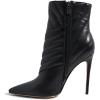 imageFSJ Women Fashion High Heel Ankle Boots with Rivets Closed Pointed Toe Stilettos Zipper Unique Style Shoes Size 415 M USBlackball