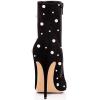 imageFSJ Women Fashion High Heel Ankle Boots with Rivets Closed Pointed Toe Stilettos Zipper Unique Style Shoes Size 415 M USCustomize