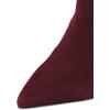 imageFSJ Women Fashion High Heel Ankle Boots with Rivets Closed Pointed Toe Stilettos Zipper Unique Style Shoes Size 415 M USDarkred Golden Heel