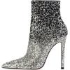imageFSJ Women Fashion High Heel Ankle Boots with Rivets Closed Pointed Toe Stilettos Zipper Unique Style Shoes Size 415 M USGraduate Color