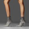imageFSJ Women Fashion High Heel Ankle Boots with Rivets Closed Pointed Toe Stilettos Zipper Unique Style Shoes Size 415 M USGraduate Color