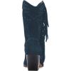 imageFSJ Women Western Cowboy Boots Mid Calf Fringe Pointed Toe Cowgirl Chunky Stacked Heel Fashion Tassel Vintage Ankle Booties Slip On Winter Short Boots Size 415 USDark Cyan