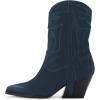 imageFSJ Women Western Cowboy Boots Mid Calf Fringe Pointed Toe Cowgirl Chunky Stacked Heel Fashion Tassel Vintage Ankle Booties Slip On Winter Short Boots Size 415 USDark Cyan