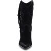 imageFSJ Women Western Cowboy Boots Mid Calf Fringe Pointed Toe Cowgirl Chunky Stacked Heel Fashion Tassel Vintage Ankle Booties Slip On Winter Short Boots Size 415 USBlack