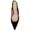 imageFSJ Women Comfy Pointed Toe Low Heels Slingback Pumps Circle Block Heel Slip On Ankle Strap Office Work Dress Shoes Size 415 USBlack