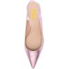 imageFSJ Women Comfy Pointed Toe Low Heels Slingback Pumps Circle Block Heel Slip On Ankle Strap Office Work Dress Shoes Size 415 USPink