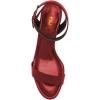 imageFSJ Women Crystal Low Block Chunky Heels Open Toe Ankle Strap Sandals Comfortable Wedding Party Prom Dress Summer Pump Shoes Size 416 USRed