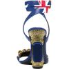 imageFSJ Women Gold Chain Crystal Chunky Block High Heel Ankle Strap Sandals Open Toe Fashion Dress Evening Party Shoes Size 416 USBlue Printing