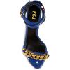 imageFSJ Women Gold Chain Crystal Chunky Block High Heel Ankle Strap Sandals Open Toe Fashion Dress Evening Party Shoes Size 416 USBlue Printing