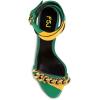 imageFSJ Women Gold Chain Crystal Chunky Block High Heel Ankle Strap Sandals Open Toe Fashion Dress Evening Party Shoes Size 416 USGreen Yellow