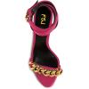 imageFSJ Women Gold Chain Crystal Chunky Block High Heel Ankle Strap Sandals Open Toe Fashion Dress Evening Party Shoes Size 416 USPink