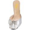 imageFSJ Women Luxury Crystal Chunky Heeled Mules Rhinestone Bow Peep Toe Slip On Backless Gem Slide Sandals Summer Slipper Shoes Size 415 USSilver